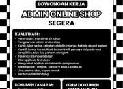 Lowongan Kerja Admin Online Shop di Mekar Electronics Bandung – Karir Terbaru 2026