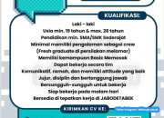 Lowongan Kerja Crew Outlet 2026 JABODETABEK untuk SMA/SMK | Meat & Steak, Dawa & Pakistani Fried Rice