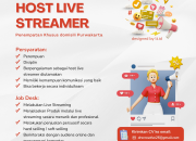 Lowongan Kerja Host Live Streamer & Operator Purwakarta Terbaru 2026
