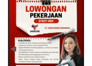 Lowongan Kerja Staff HRD PT Yakin Sukses Indonesia 2026