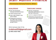 Lowongan Kerja Staff Admin Finance di Sinotif 2026: Segera Daftar!