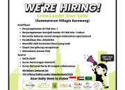 Lowongan Kerja Crew Leader Sour Sally di Karawang 2026: Bergabunglah dengan Sour Sally Group!