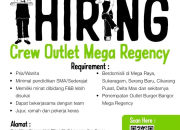 Lowongan Kerja Crew Outlet Burger Bangor (BGI) 2025: Penempatan Cibarusah & Mega Regency