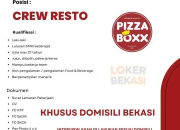 Lowongan Kerja Crew Resto Pizza Boxx Terbaru 2026