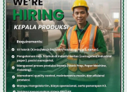 Lowongan Kerja Kepala Produksi PT Assa Paper Purwakarta Terbaru 2026