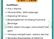 Lowongan Kerja Staff Crew Wedrink Subang Terbaru 2026