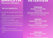 Lowongan Kerja Barista Starbucks Indonesia Terbaru 2026: Walk In Interview di 3 Kota!