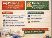 Lowongan Kerja Penjahit & Helper di Mutmut Konveksi 2026 – Tersedia Mess & Makan Gratis!