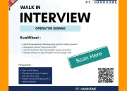 Lowongan Kerja Walk In Interview Operator Sewing PT Handsome Subang 2026