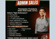 Lowongan Kerja Admin Sales Propertindo Purwakarta 2026: Bisa Work From Home!
