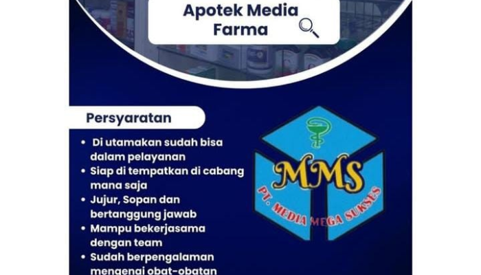 Lowongan Kerja Apotek Media Farma Maret 2026: Dibutuhkan Segera
