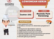 Lowongan Kerja Cashier (CS) Shigeru Japanese Fresh Deli di Resinda Park 2026, Min SLTA Sederajat