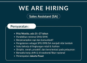 Lowongan Kerja Sales Assistant (SA) di Magani Terbaru 2026