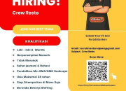 Lowongan Kerja Crew Resto d’Baks Purwakarta dan Karawang Terbaru 2026