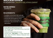 Lowongan Kerja FnB 2026 di Matchaman: Posisi Barista untuk SMA/SMK, Interview Langsung untuk 100 Pelamar