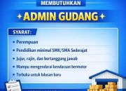 Lowongan Kerja Admin Gudang Distributor Bahan Bangunan Subang 2026