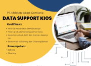 Lowongan Kerja Data Support Kios PT Mahkota Abadi Gemilang Penempatan Subang dan Cikarang 2026