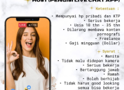 LOWONGAN KERJA HOST LIVE CHAT APP 2026! Kerja dari Rumah, Gaji Dollar Dibayar Mingguan