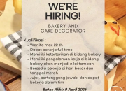 Lowongan Kerja Bakery and Cake Decorator Tokomi Bakery Purwakarta 2026