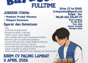 Lowongan Kerja Bar & Service Fulltime di Nyusudoel Café Terbaru April 2026
