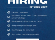 Lowongan Kerja Kitchen Crew Sunshine 99 Coffee Subang 2026