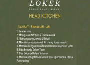 Lowongan Kerja Head Kitchen Raharjo Terbaru 2026