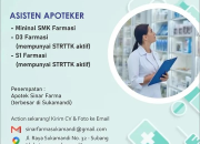 Lowongan Kerja Asisten Apoteker di Apotek Sinar Farma Sukamandi, Subang
