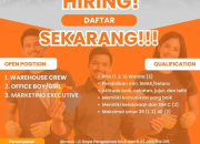 Lowongan Kerja PT Graha Sinar Arya Terbaru 2026: Warehouse, OB, & Marketing