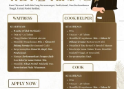 Lowongan Kerja Waitress, Cook, dan Cook Helper Laneo Cafe & Eatery Terbaru 2026
