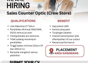 Loker Optik Melawai April 2026: Posisi Sales Counter (Crew Store) Optic