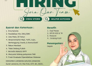 Lowongan Kerja Mr. Cream Puff : Crew Store & Helper Kitchen Terbaru 2026