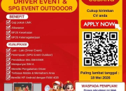 Lowongan Kerja Driver Event & SPG Event Outdoor di Impact Power Subang Mei 2026