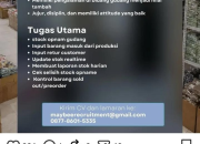Lowongan Kerja Operator Gudang di PT Maybe Penempatan Wancimekar Terbaru 2026