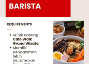 Lowongan Kerja Barista di Mamagaio Resto Cafe Walk Grand Wisata Terbaru 2026