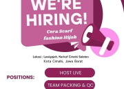 Lowongan Kerja Host Live & Team Packing Cerascarf Official Terbaru 2026 – Minimal SMA / SMK Sederajat