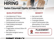 Lowongan Kerja Sales Counter Optic di Optik Melawai 2026