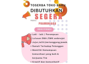 Lowongan Kerja Pramuniaga Toserba Toko Baru Terbaru 2026