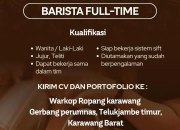 Lowongan Kerja Barista Full-Time Warkop Ropang Terbaru 2026