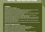 Lowongan Kerja Manager, Waiter / Waitress Restoran Sunda (Sangkuriang) di Purwakarta Terbaru 2026