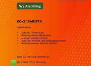 Loker Tempat Bercakap Subang Terbaru: Lowongan Kerja Koki dan Barista 2026