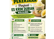 Lowongan Kerja Penjual Es Krim Durian Keliling di Yasmin Ice Cream Purwakarta 2026