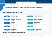 Lowongan Kerja PT Zekon Purwakarta 2026: Banyak Formasi Project Earthwork