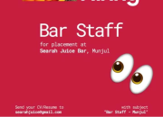 Loker Bar Staff Searah Juice Bar Munjul Purwakarta Terbaru 2026