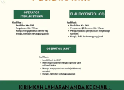 Lowongan Kerja PT Leading Garment Industries Terbaru 2026  – Operator Setrika, Operator Jahit, & QC Minimal SMP-SMA