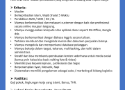 Lowongan Kerja Staff Sales & Marketing Fast Line Corp Purwakarta Terbaru 2026