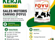 Lowongan Kerja Sales Motoris Canvas FOYU Krimer Kental Manis Subang Terbaru 2026