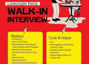 Lowongan Kerja GW Food Terbaru 2026: Buka Walk-In Interview untuk Waiters, Cook & Helper