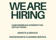 Lowongan Kerja Barista, Service, dan Dishwasher Kedai Kebon Bandung Terbaru 2026