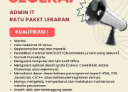 Lowongan Kerja Admin IT di Ratu Paket Lebaran Purwakarta Terbaru 2026