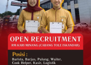 Lowongan Kerja 7 Posisi Strategis RM Kari Minang Cabang Tole Iskandar Terbaru Agustus 2026